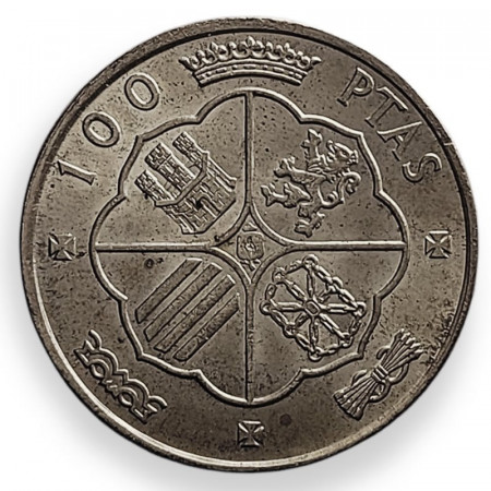 1966 (66) * 100 Pesetas Silver Spain "Francisco Franco - Claudillo" (KM 797) XF