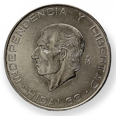 1957 * 5 Pesos Silver Mexico "Hidalgo" (KM 469) XF/UNC