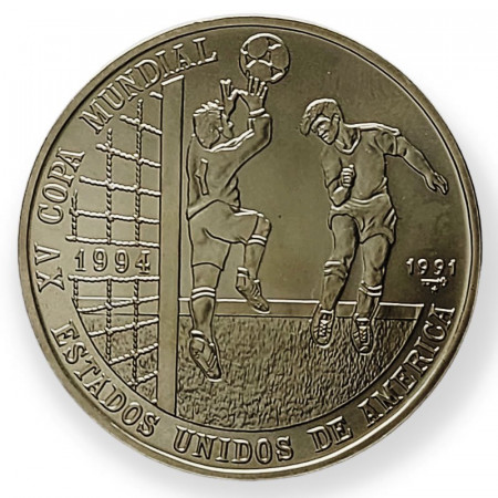 1991 * 5 Pesos Silver Cuba "XV Copa Mundial USA '94" (KM 338) UNC