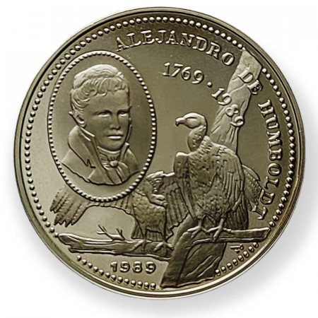 1989 * 5 Pesos Silver Cuba "Alexander von Humboldt" (KM 231) PROOF