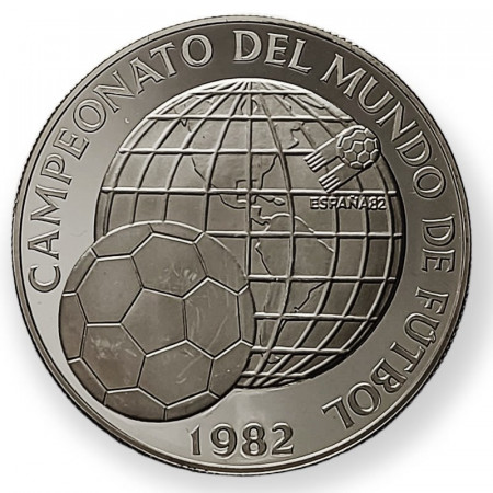 1982 * 5 Balboas Silver Panama "Soccer World Cup 1982" (KM 77) PROOF