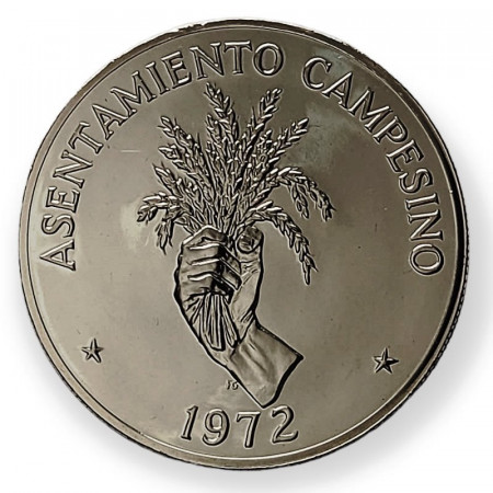1972 * 5 Balboas Silver Panama "FAO - Paesant Settlements" (KM 30) PROOF