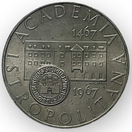 1967 * 10 Korun Silver Czechoslovakia "500th Anniversary - Bratislava University" (KM 62) UNC