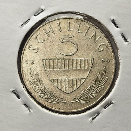 1960 * 5 Schilling Silver Austria "Lippizaner Stallion" (KM 2889) VF+