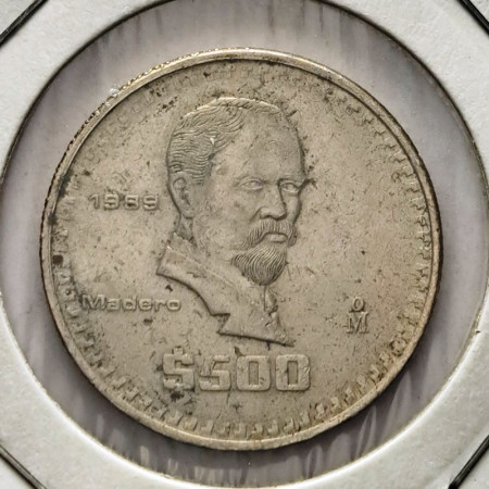 1989 * 500 Pesos  Mexico "Francisco Ignacio Madero" (KM 529) VF