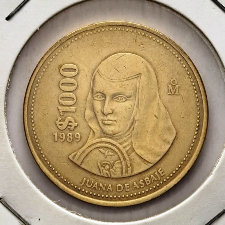 1989 * 1000 Pesos  Mexico "Sor Juana Inés de la Cruz" (KM 536) XF