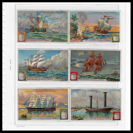 1927 * Set 6 Cards LIEBIG "I Velieri nelle Varie Epoche" (CIF 1202 - SANG 1202)