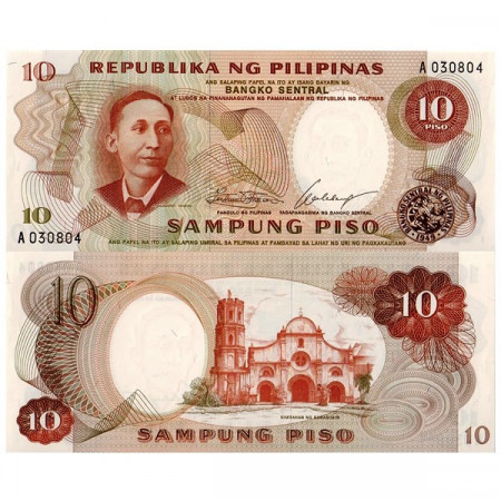 ND (1969) * Banknote Philippines 10 Piso "A Mabini" (p144a) UNC