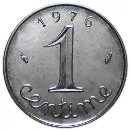 1976 * 1 Centime France "Grain Sprig" (KM 928) UNC