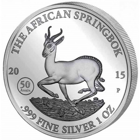 2015 * 1000 Francs 1 OZ Gabon Springbok 50th Anniversaire