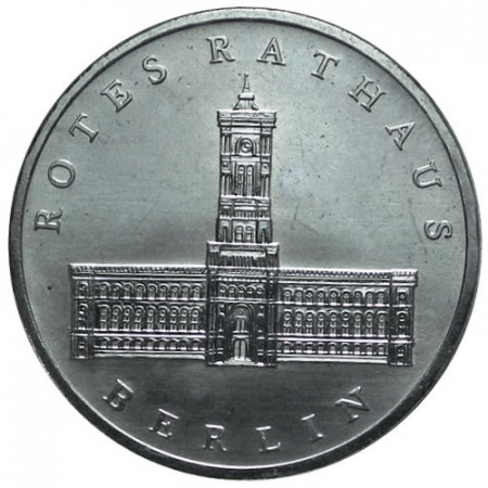 1987 A * 5 Mark GERMANY GDR Democratic Republic "750th Anniversary of Berlin - Rotes Rathaus" (KM 115) UNC