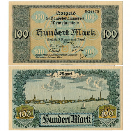 1922 * Notgeld Germany 100 Mark "Memel" (N 881) XF