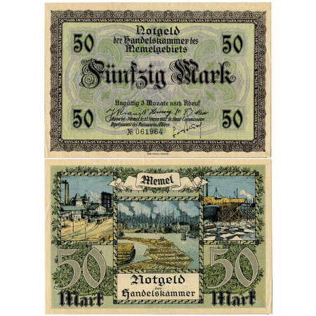 1922 * Notgeld Germany 50 Mark "Memel" (N 881) aUNC