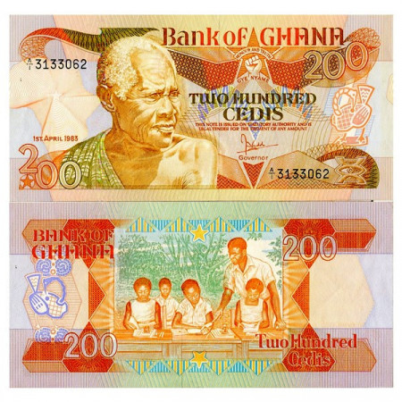 1983 * Banknote Ghana 200 Cedis (p27a) UNC