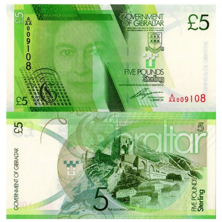 2011 * Banknote Gibraltar 5 Pounds (p35) UNC