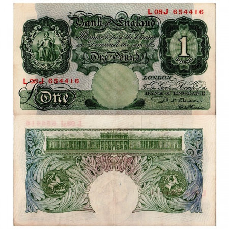 ND (1949-55) * Banknote Great Britain 1 Pound (p369b) VF