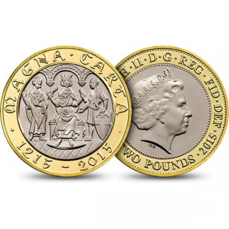 2015 * 2 Pounds Great Britain "800th Magna Carta"