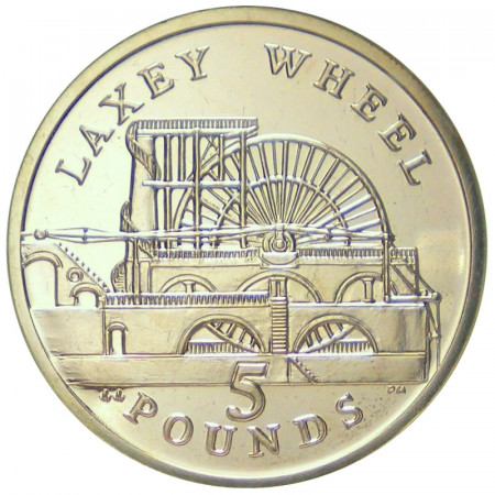 2013 * 5 Pounds Isle of Man Laxey Wheel