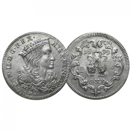 1699 * 1 Tarì Silver Italian States - Kingdom of Naples "Charles II of Spain" (MIR 300/9 - KM 117) XF