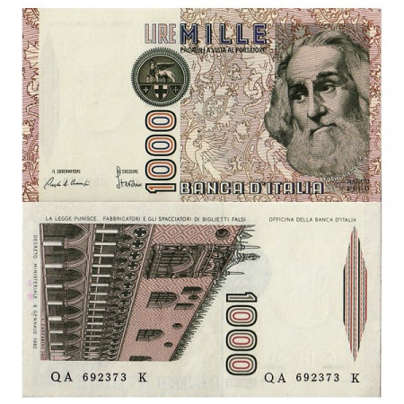 1982 A * Banknote Italy 1000 Lire "Marco Polo" BI.727 (p109a) UNC