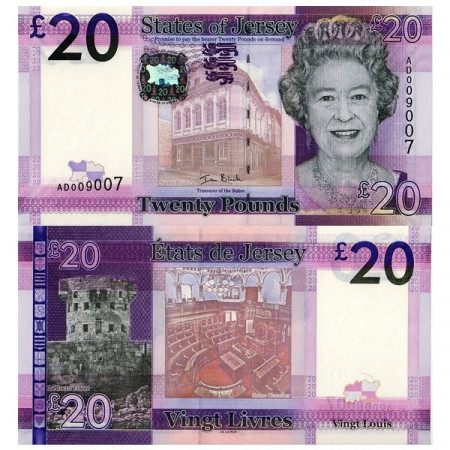 ND (2010) * Banknote States of Jersey 20 Pounds (p35a) UNC