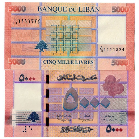 2012 * Banknote Lebanon 5000 Livres (p91a) UNC