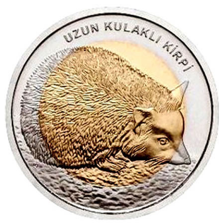 2014 * 1 lira Turkey Hedgehog