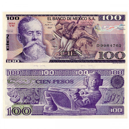 1982 * Banknote Mexico 100 Pesos “V Carranza” (p74c) UNC
