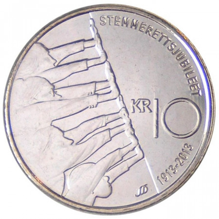 2013 * 10 kroner Norway 100th Universal Suffrage