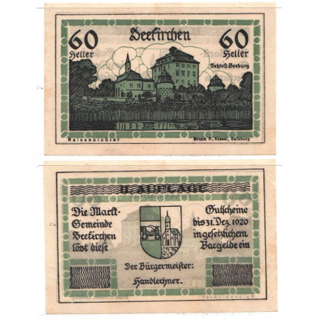 1920 * Notgeld Austria 60 Heller "Salzburg State - Seekirchen" (FS 987)