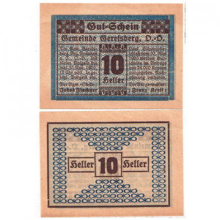 1920 * Notgeld Austria 10 Heller "Lower Austria – Geretsberg" (FS 231)