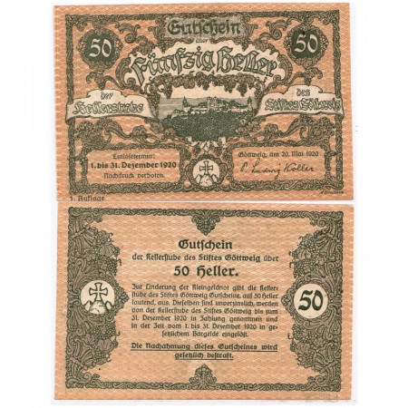 1920 * Notgeld Austria 50 Heller "Lower Austria – Gottweig" (FS 245)