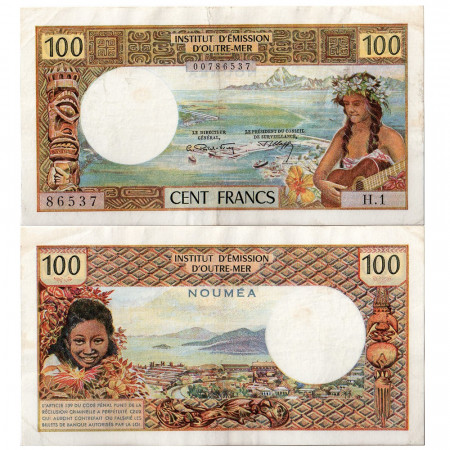 1969 * Banknote New Caledonia 100 francs XF