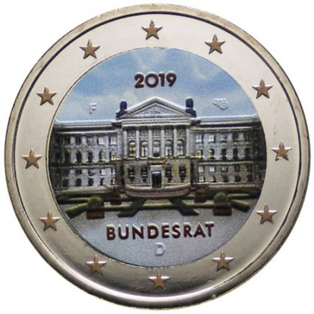2019 * 2 Euro GERMANY "70 years since the constitution of the Federal Council" Colored