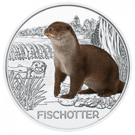 2019 * 3 Euro Colourful AUSTRIA "Colourful Creatures - The Otter" Colored BU