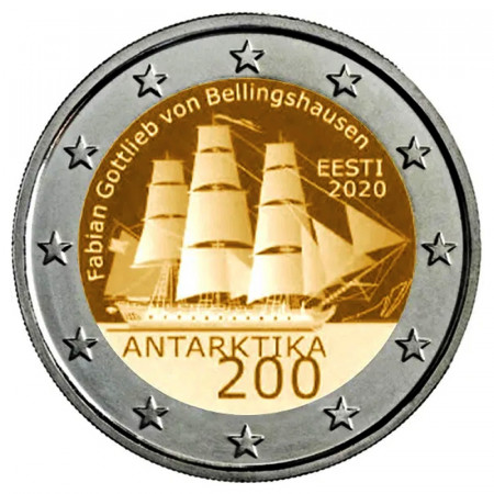 2020 * 2 Euro ESTONIA "200 Years Since the Discovery of the Antarctic" UNC