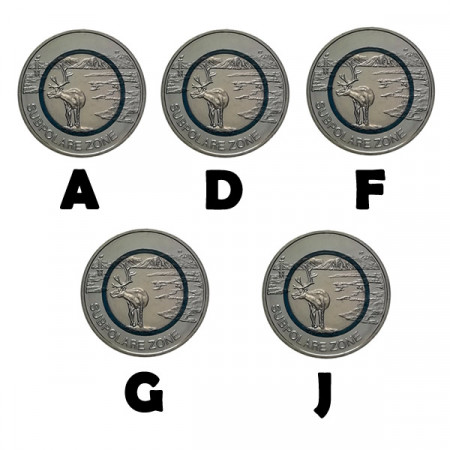 2020 * 5 x 5 Euro Metal Polymer GERMANY "Climatic Zones - Subpolar Zone" 5 Coins UNC