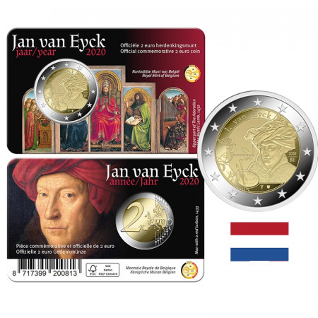 2020 * 2 Euro BELGIUM "Jan van Eyck" Dutch Side Coincard