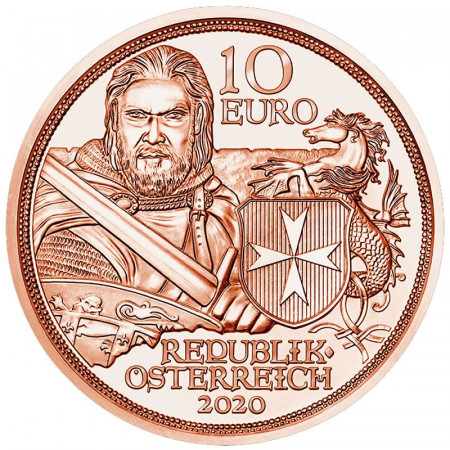 2020 * 10 Euro Copper AUSTRIA "The Tales of the Knights - Fortitude" UNC