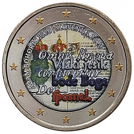 2020 * 2 Euro SLOVENIA "500 Years Since the Birth of Adam Bohorič" Colored