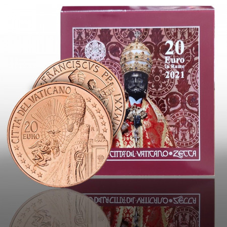 2021 * 20 Euro Copper VATICAN "Art and Faith: St. Peter's Basilica" UNC – Coincase