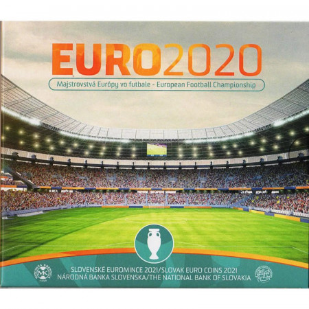 2021 * SLOVAKIA Official Euro Coin Set "2020 UEFA European Football" BU