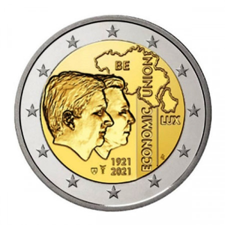 2021 * 2 Euro BELGIUM "100 Belgium–Luxembourg Economic Union" BU