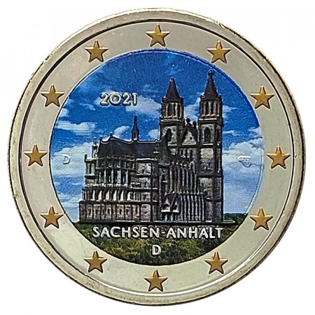 2021 * 2 Euro GERMANY "Cathedral of Magdeburg – Saxony-Anhalt" (15/16) Colored