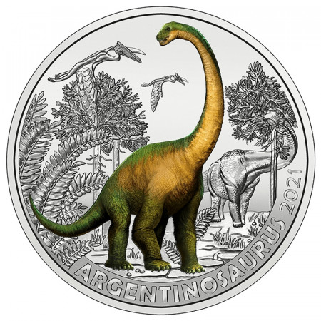 2021 * 3 Euro Colourful AUSTRIA "Supersaurs - Argentinosaurus" Colored BU