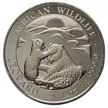 2019 * 100 Shillings Silver 1 OZ Somalia "Leopard" BU