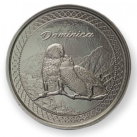 2021 * 2 Dollars Silver 1 OZ Eastern Caribbean - Dominica "Parrots" BU