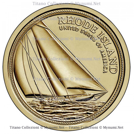 2022 * 1 Dollar United States "American Innovation - Rhode Island - Reliance Yacht" UNC