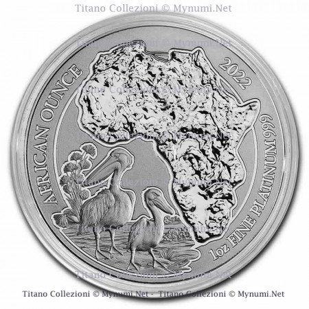 2022 * 50 RWF Silver 1 OZ Rwanda "African Pelican " BU