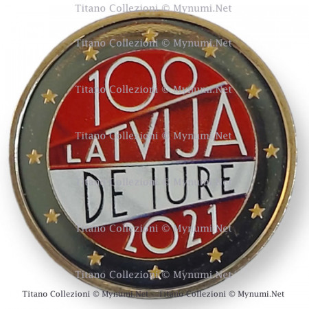 2021 * 2 Euro LATVIA "100th Recognition of the Republic of Latvia" Colored